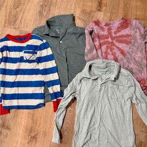 Crewcuts Kids Long Sleeve Tees - Blue, Gray, Red, Pink